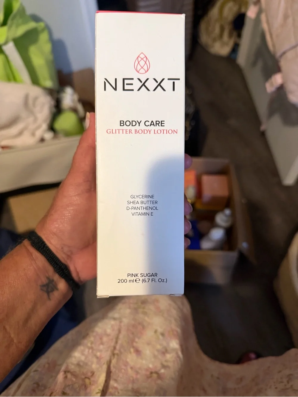 NEXXT Pink Sugar Glitter Body Lotion - Hydrating Women's Moisturizer